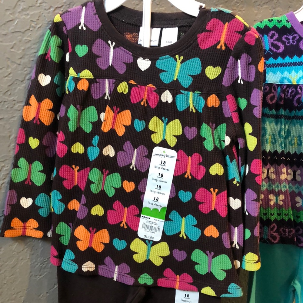 x2 Carters 2pc sets * Butterflies and leggings - Picture 2 of 3